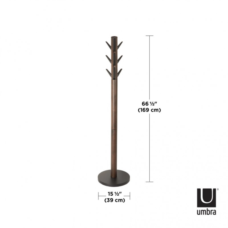 UMBRA wieszak na ubrania FLAPPER orzech - drewno
