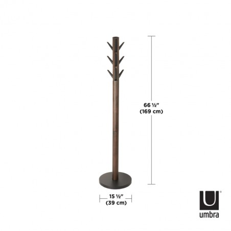 UMBRA wieszak na ubrania FLAPPER orzech - drewno