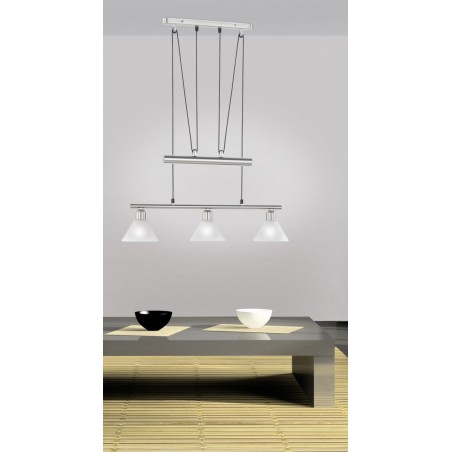 Trio Lampa wisząca nowoczesna STAMINA 3751031-07 srebrny i odcienie srebra