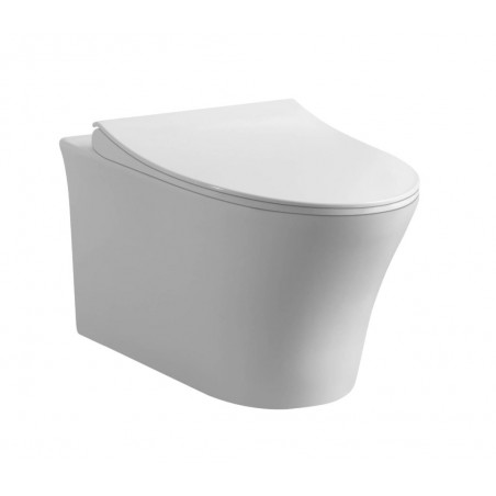 Lavita Livia Muszla Miska Wisząca WC 53,5x36 z deską w/o, bezrantowa