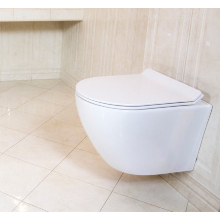Lavita Sofi Slim 2.0 Muszla Miska Wisząca WC 49x37 z deską w/o, bezrantowa