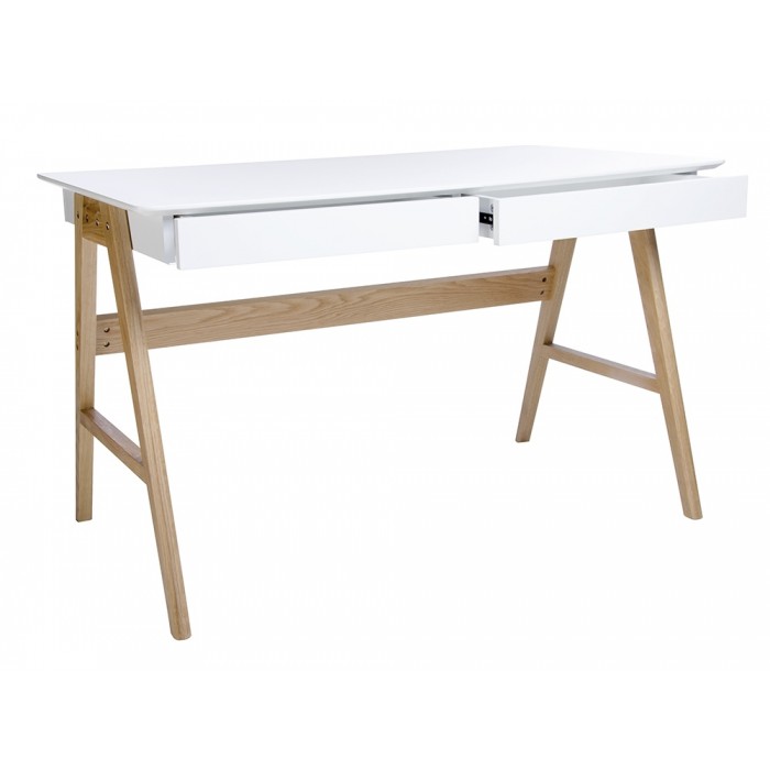 Biurko RIVA (Scandic) białe - blat MDF,...