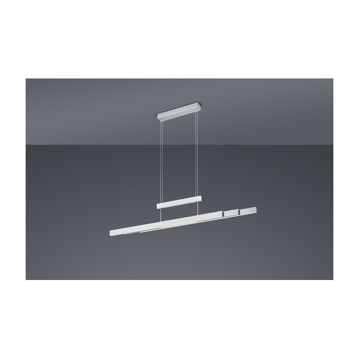 Trio Lampa wisząca LED nowoczesna TRAJAN 375310507 srebrny i odcienie srebra, biały