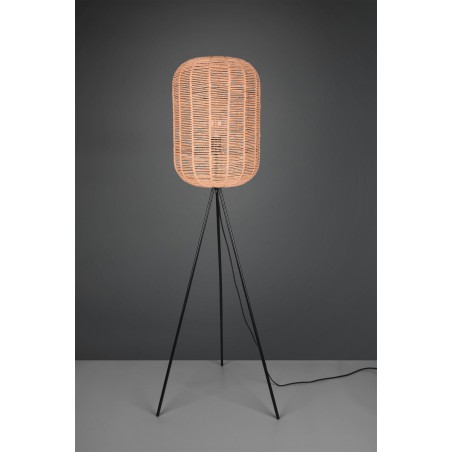 Trio Lampa podłogowa RUNA 403000132 czarny, brązowy i odcienie brązu