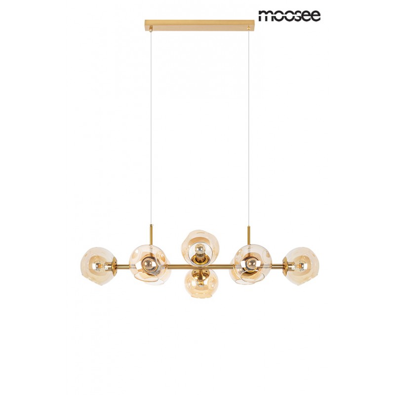MOOSEE lampa wisząca ROMEO GOLD   złota / bursztynowa