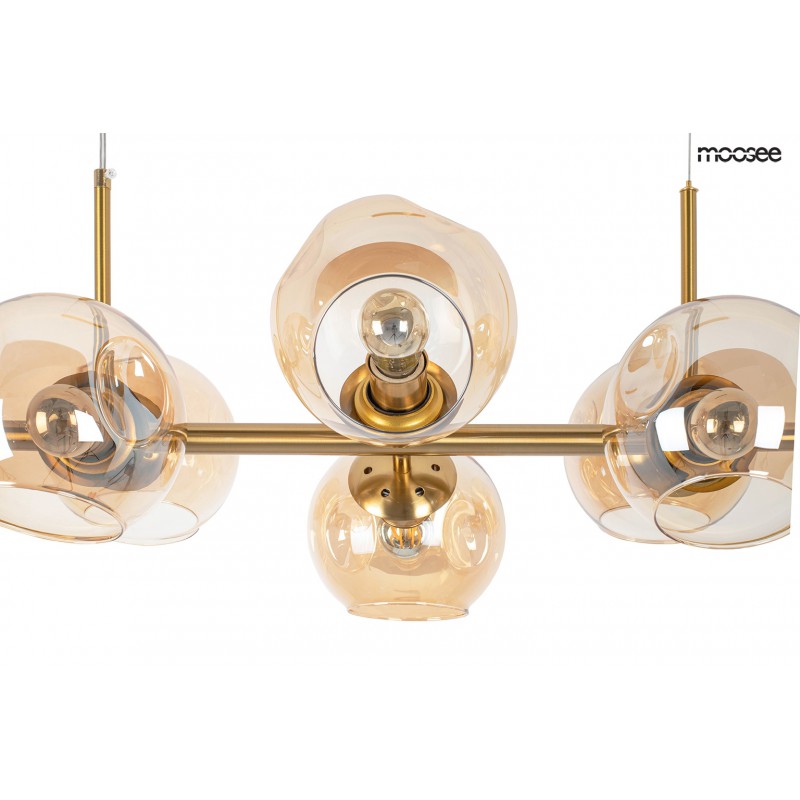 MOOSEE lampa wisząca ROMEO GOLD   złota / bursztynowa