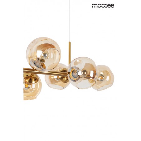 MOOSEE lampa wisząca ROMEO GOLD   złota / bursztynowa