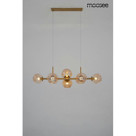 MOOSEE lampa wisząca ROMEO GOLD   złota / bursztynowa