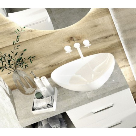 Lavita Triango umywalka nablatowa 59x39 biała