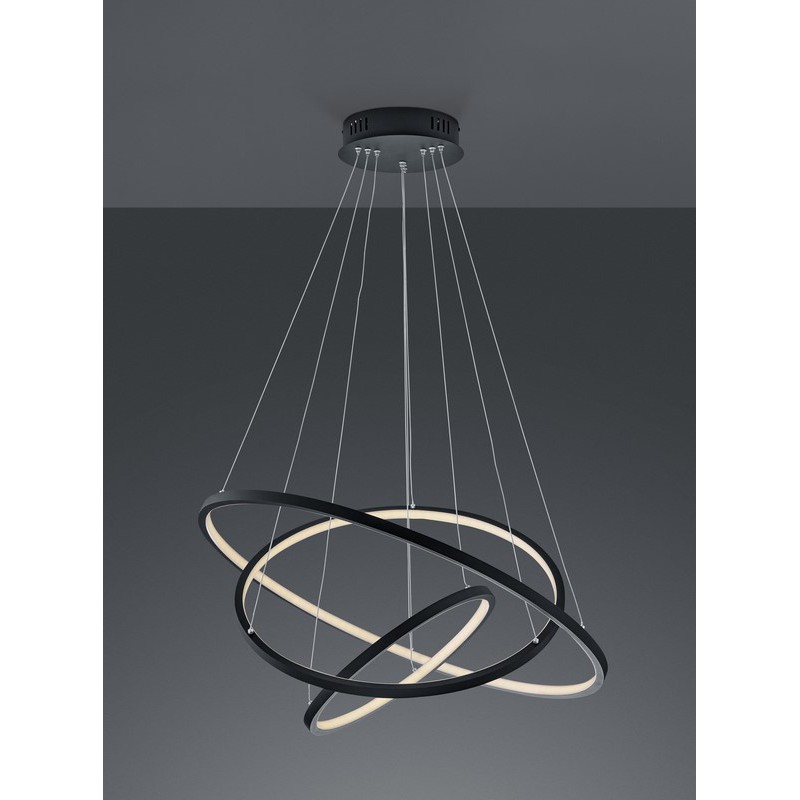 Trio Lampa wisząca LED nowoczesna AARON 352710342 antracyt