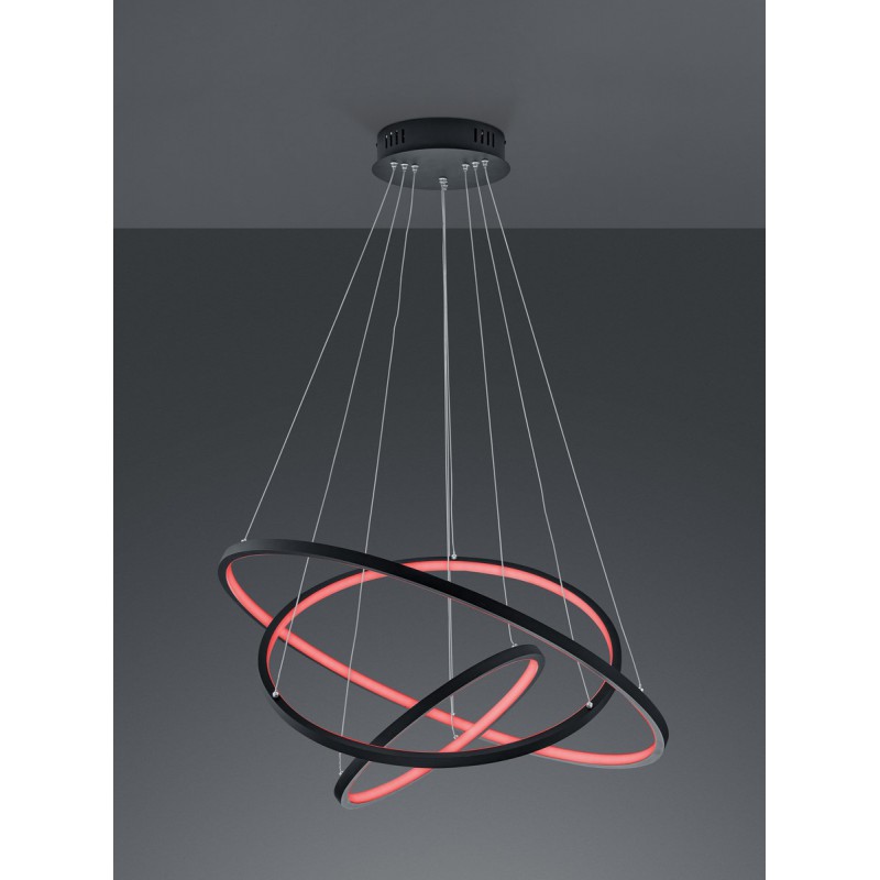 Trio Lampa wisząca LED nowoczesna AARON 352710342 antracyt