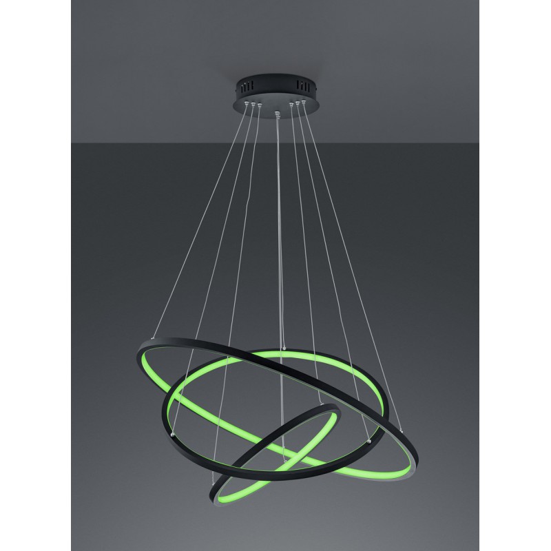 Trio Lampa wisząca LED nowoczesna AARON 352710342 antracyt