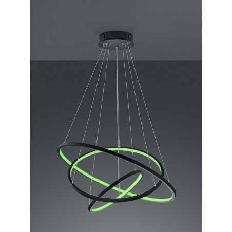 Trio Lampa wisząca LED nowoczesna AARON 352710342 antracyt