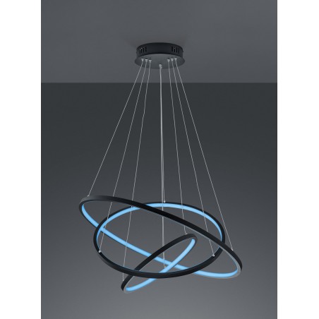 Trio Lampa wisząca LED nowoczesna AARON 352710342 antracyt