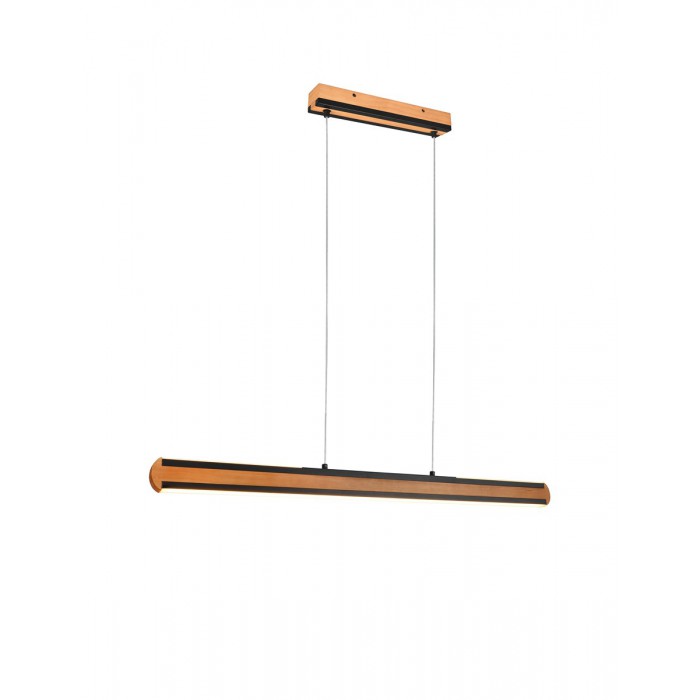 Trio Lampa wisząca LED nowoczesna DEACON 326610232 drewno jasne i ciemne, czarny