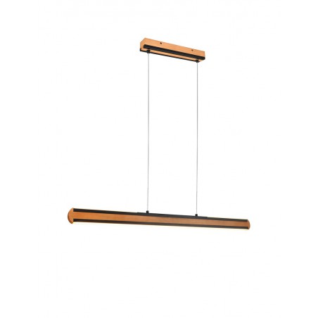 Trio Lampa wisząca LED nowoczesna DEACON 326610232 drewno jasne i ciemne, czarny