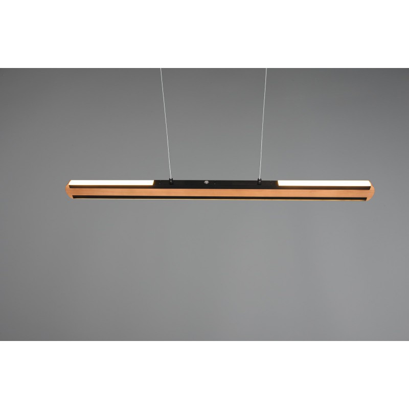 Trio Lampa wisząca LED nowoczesna DEACON 326610232 drewno jasne i ciemne, czarny