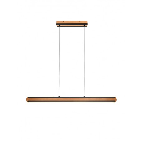 Trio Lampa wisząca LED nowoczesna DEACON 326610232 drewno jasne i ciemne, czarny