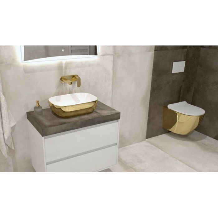 Lavita Costa umywalka nablatowa 46x32,5 złota /...