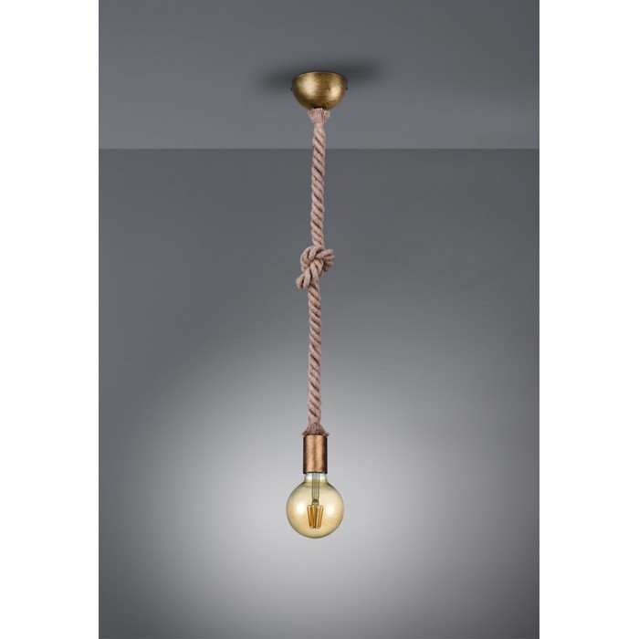 Trio Lampa wisząca nowoczesna ROPE 310100104 złoty i odcienie złota