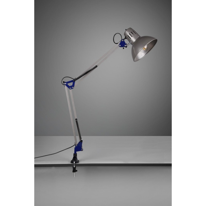 Trio Lampa biurkowa TAJO 5029010-47 szary i odcienie szarości