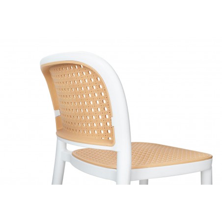 Krzesło barowe WICKY białe