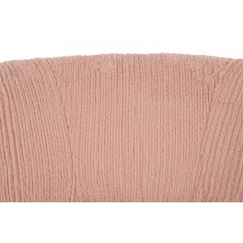 Fotel LOW TEDDY PINK różowy