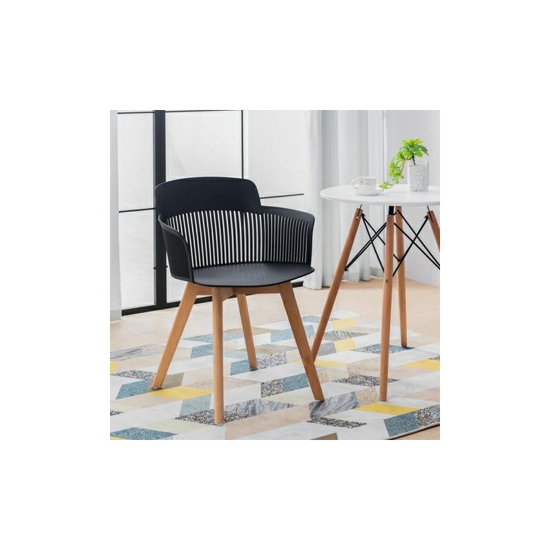 Krzesło TORRE WOOD czarne