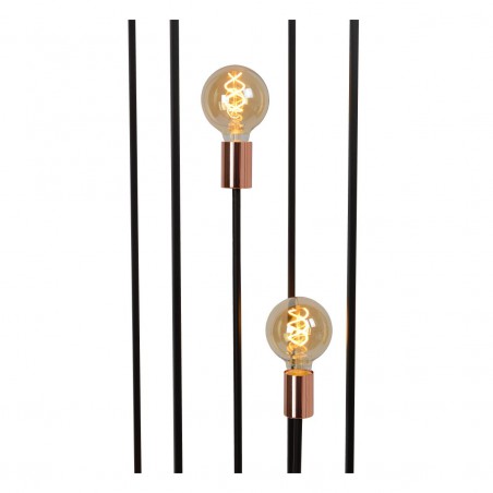 Lucide Lampa podłogowa ARTHUR 08724/03/30 czarny, miedziany