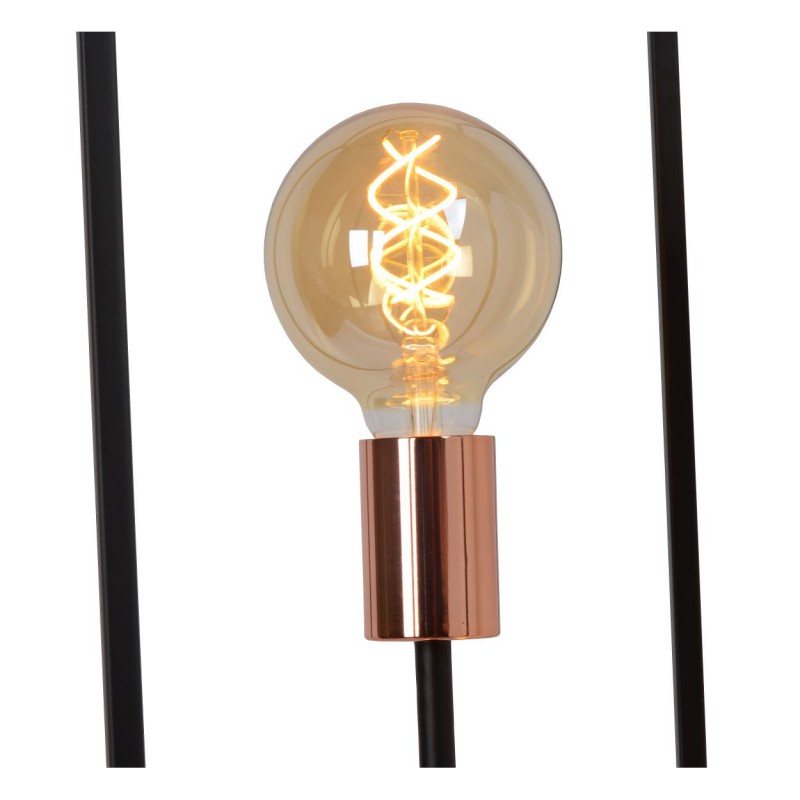 Lucide Lampa podłogowa ARTHUR 08724/03/30 czarny, miedziany