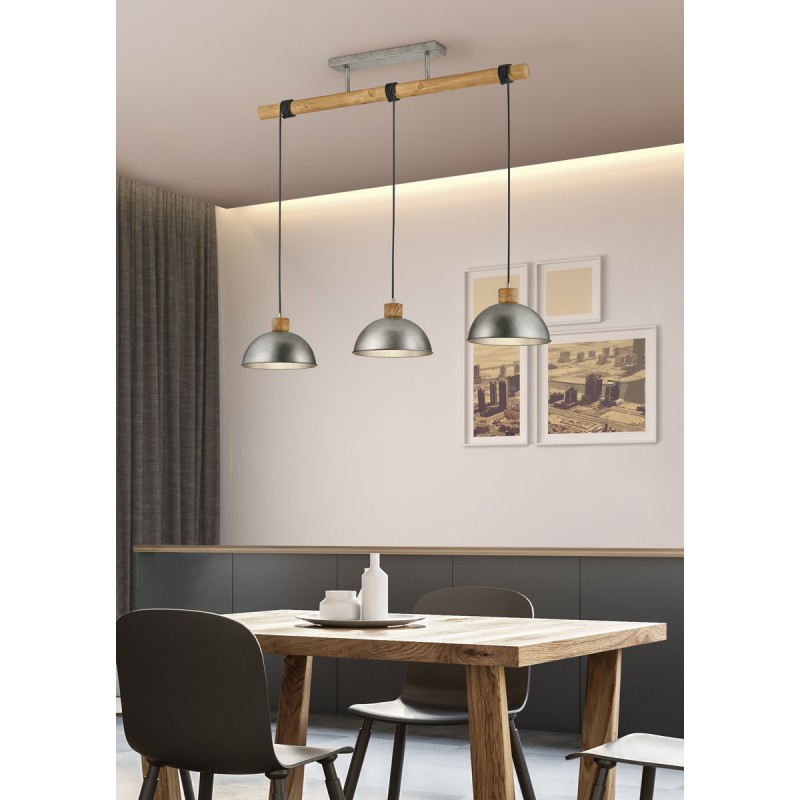 Trio Lampa wisząca nowoczesna DELHI 303400367 srebrny i odcienie srebra