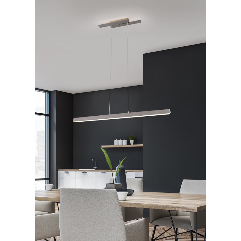 Trio Lampa wisząca LED nowoczesna BELFAST 375510407 srebrny i odcienie srebra