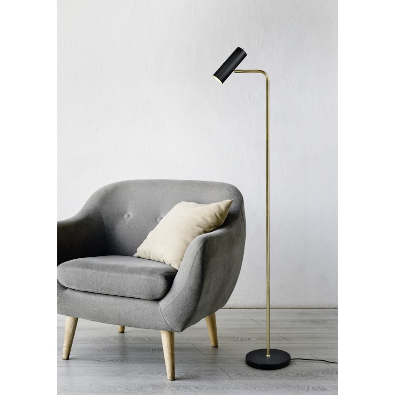 Trio Lampa podłogowa MARLEY 412400108 złoty i odcienie złota