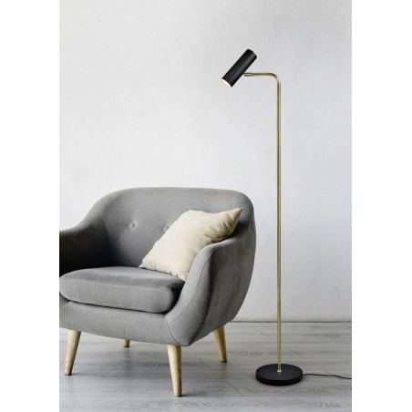 Trio Lampa podłogowa MARLEY 412400108 złoty i odcienie złota