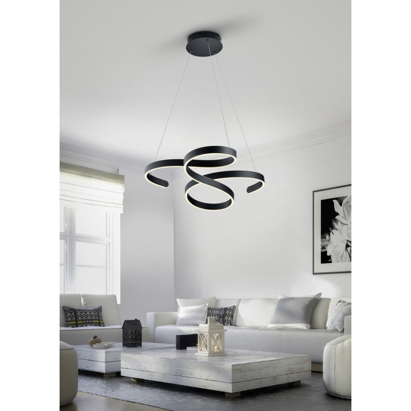 Trio Lampa wisząca LED nowoczesna FRANCIS 371310142 antracyt