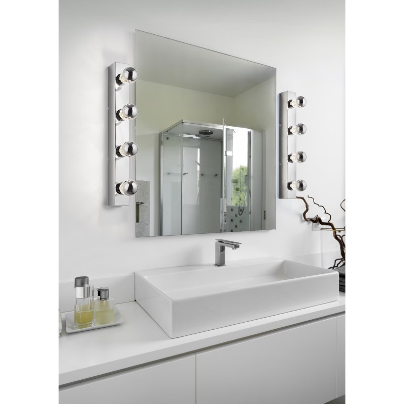 Trio Lampa łazienkowa ścienna THEATRO 283600406 srebrny i odcienie srebra