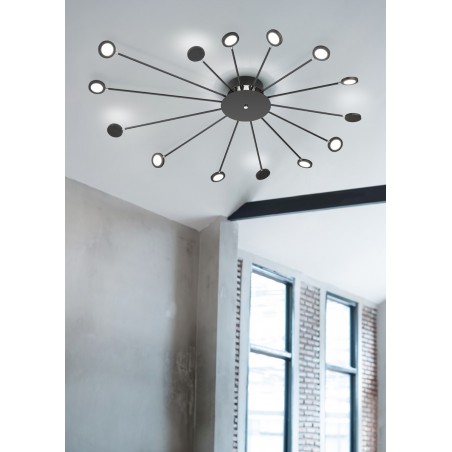 Trio Lampa natynkowa LED PEACOCK 679511532 czarny