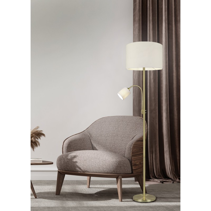 Trio Lampa podłogowa HOTEL 403900208 złoty i odcienie złota, beżowy