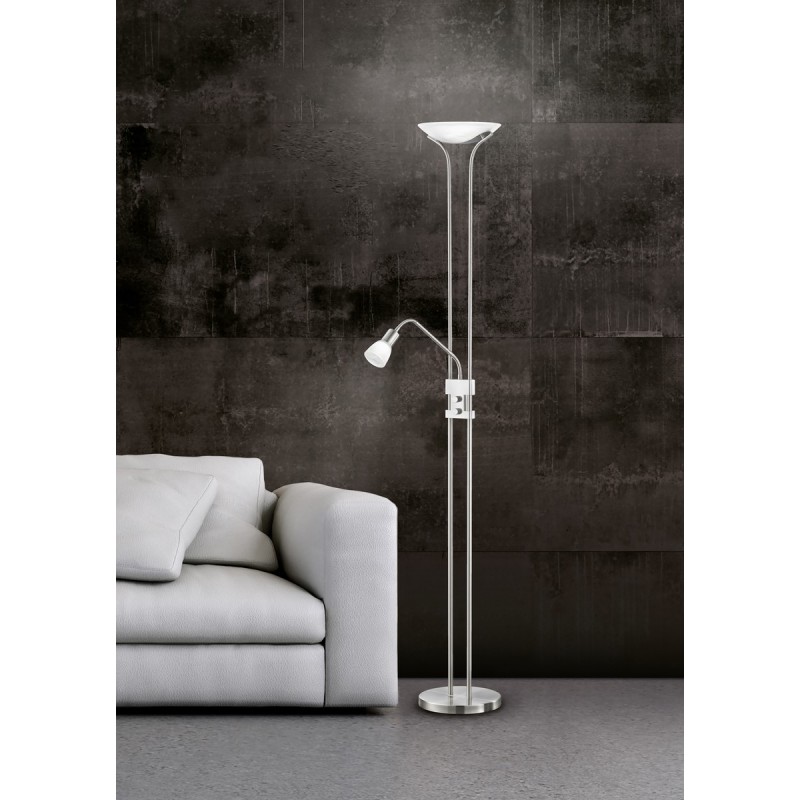 Trio Lampa podłogowa SANTOII 421910207 srebrny i odcienie srebra