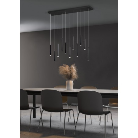 Trio Lampa wisząca LED nowoczesna TUBULAR 321611132 czarny