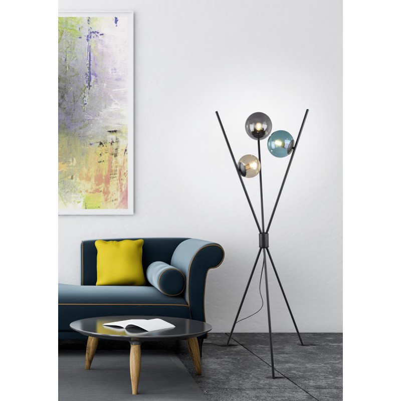Trio Lampa podłogowa LANCE 403400317 czarny, inny