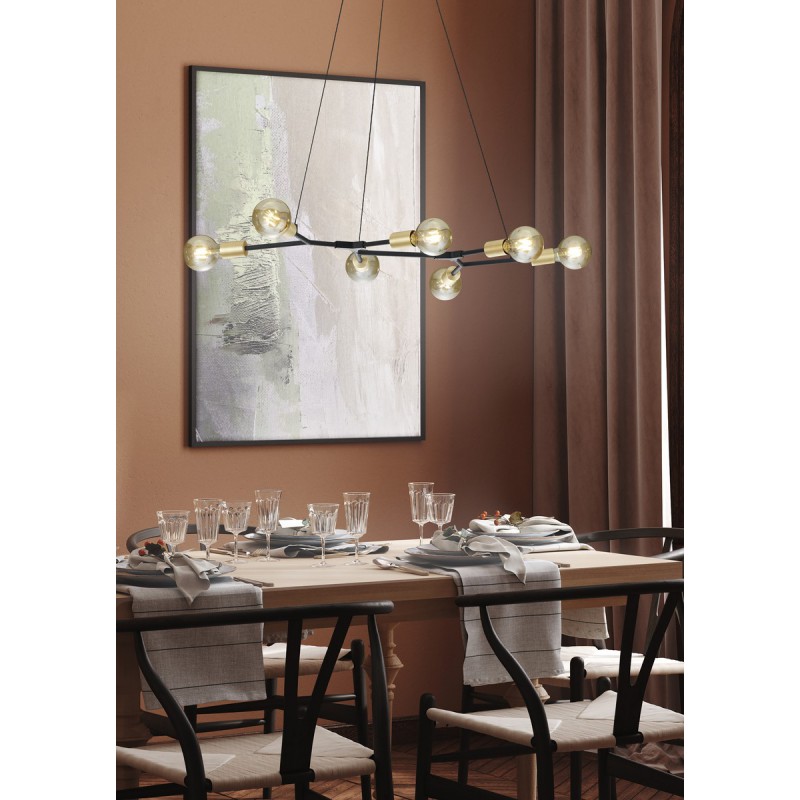 Trio Lampa wisząca nowoczesna CROSS 306700732 czarny