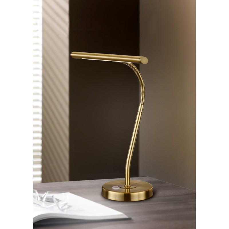 Trio Lampa biurkowa CURTIS 579790108 złoty i odcienie złota