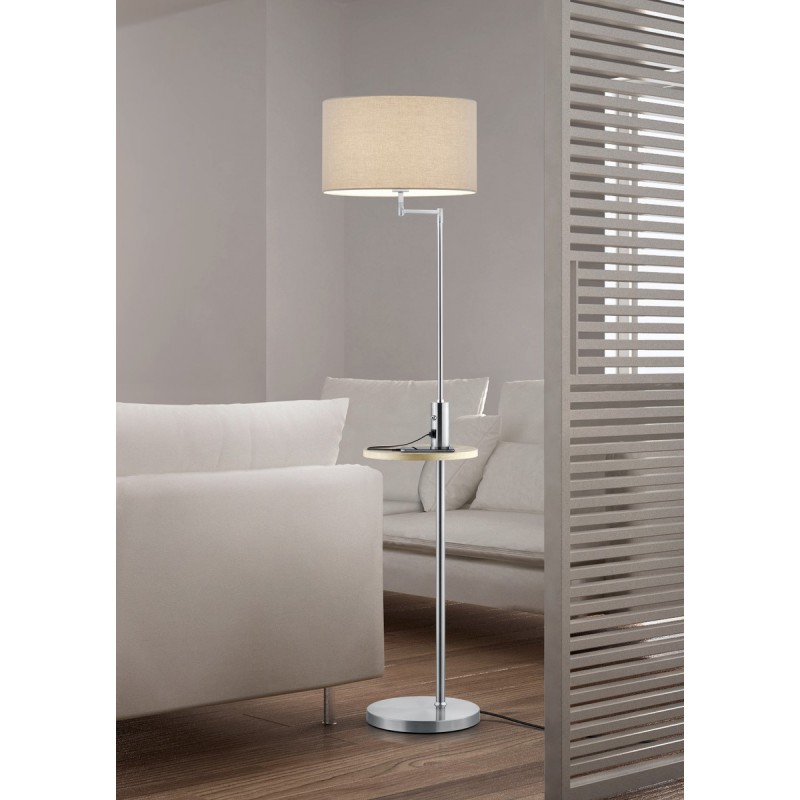 Trio Lampa podłogowa CLAAS 400400107 srebrny i odcienie srebra, szary i odcienie szarości