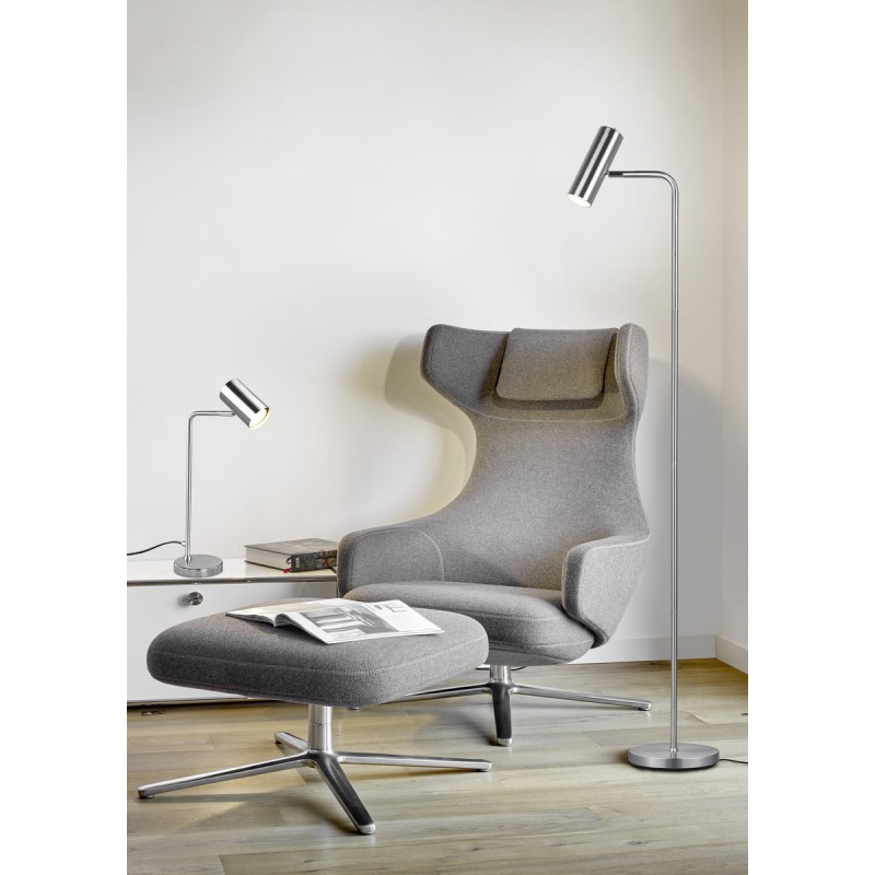 Trio Lampa podłogowa MARLEY 412400107 srebrny i odcienie srebra