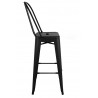 Krzesło barowe TOWER BIG BACK 76 ( Paris ) czarne