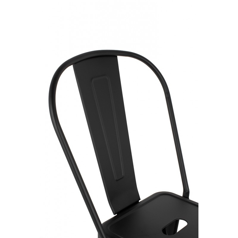 Krzesło barowe TOWER BIG BACK 76  ( Paris ) czarne