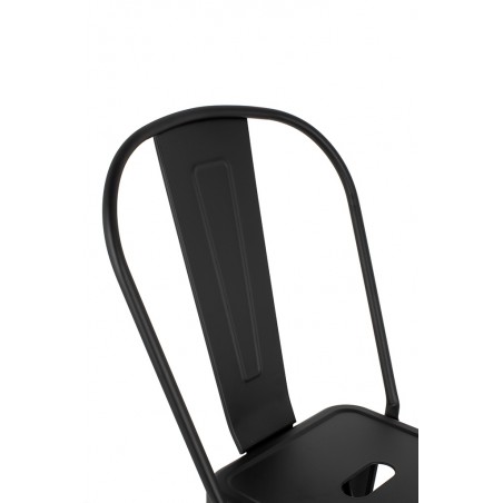 Krzesło barowe TOWER BIG BACK 76  ( Paris ) czarne