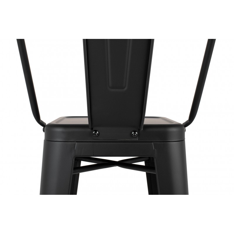 Krzesło barowe TOWER BIG BACK 76  ( Paris ) czarne