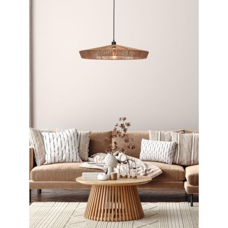 Lucide Lampa wisząca nowoczesna YUNKAI 10413/70/72 drewno jasne i ciemne, czarny